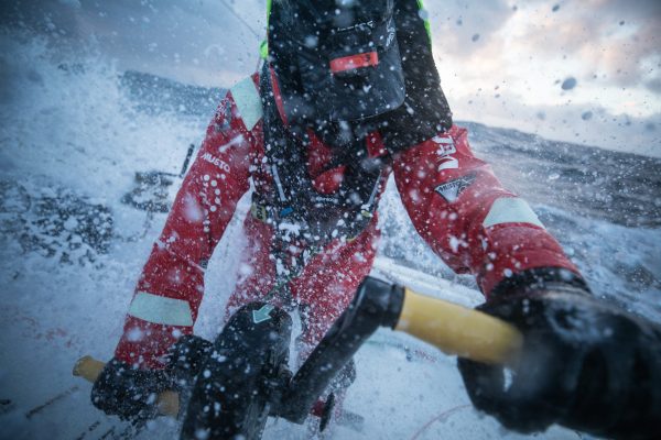Leg 3, Cape Town to Melbourne, day 14, Southern Ocean sailing on board Vestas 11th Hour. Photo by Sam Greenfield/Volvo Ocean Race. 23 December, 2017. Southern Ocean sailing on board Vestas 11th Hour.