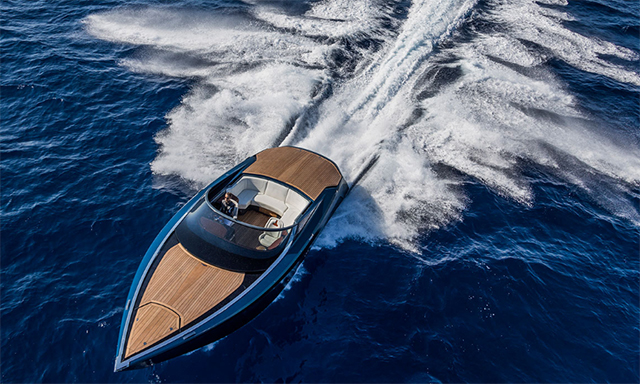 Aston Martin AM37 on the water