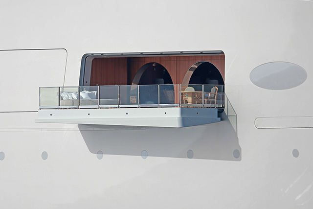 A balcony on Sailing Yacht A