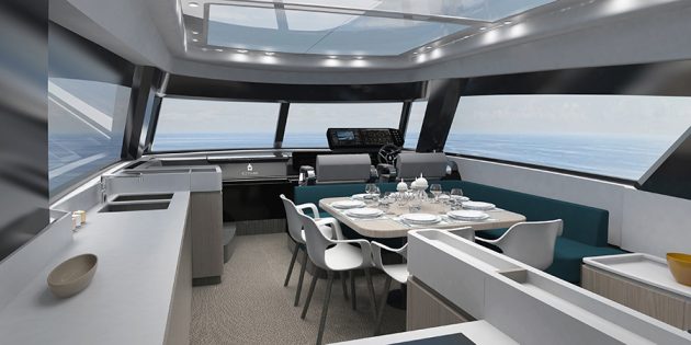 Cetera Yachts Cetera 60 saloon and galley