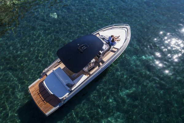 A bird's eye view of the new Invictus 370 GT hardtop