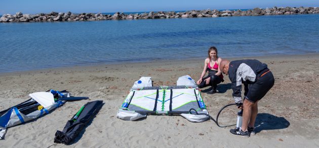 Minicat GUPPY being inflated