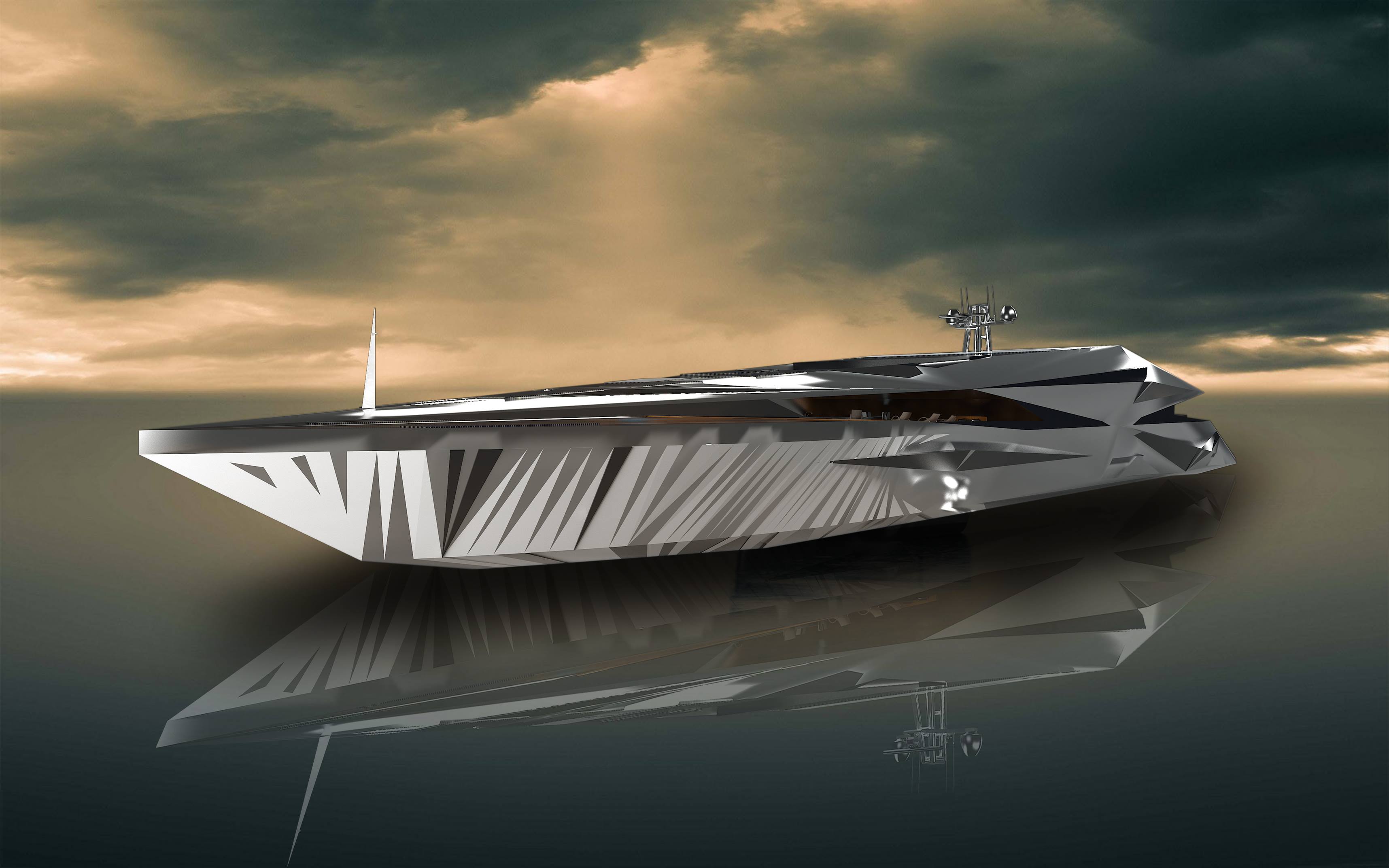 Rendering of motor yacht Roswell