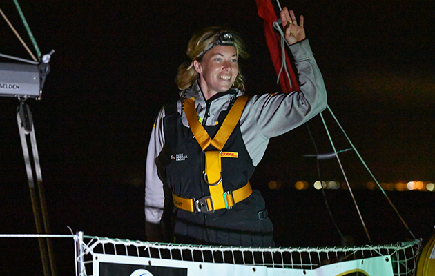 Susie Goodall passing through the first GGR gate head of entering the Doldrums