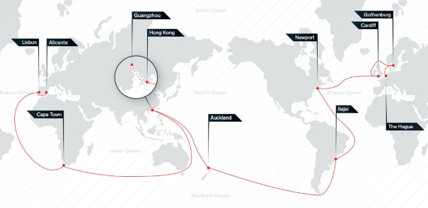2017-18 Volvo Ocean Race route